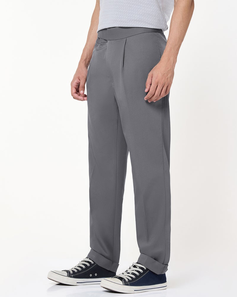 bewakoof Men's Grey Gurkha Pants - Image 2